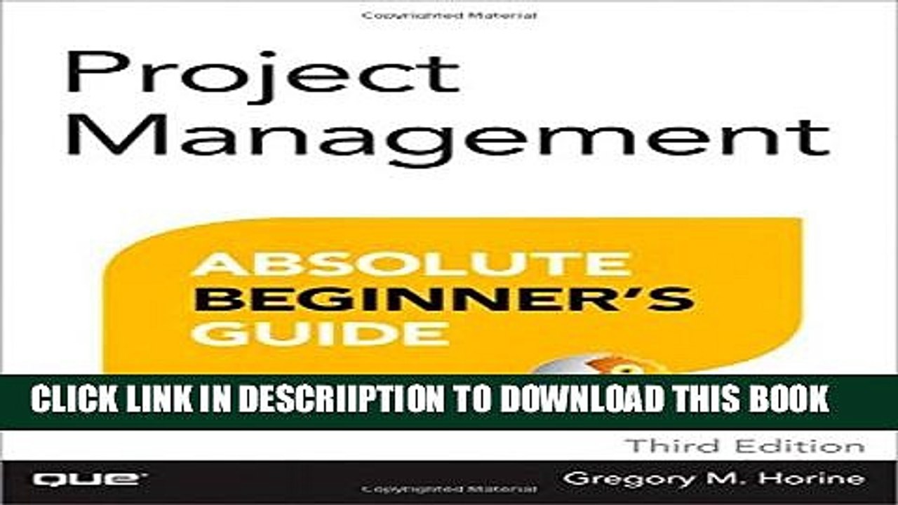 [PDF] Project Management Absolute Beginner s Guide (3rd Edition) Popular Online