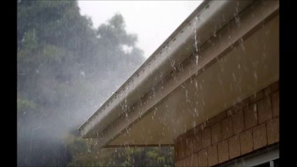 금속 지붕에 비는 진정, 휴식, 수면, 명상 소리