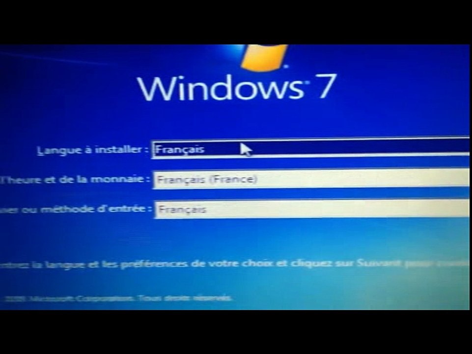 Exemple d'Installation sommaire MS-Windows7