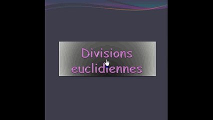 6ème Les divisions Effectuer une division euclidienne.