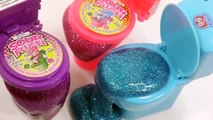 DIY How To Make Toilet Glitter Poop Colors Slime Learn Colors Jelly Slime Foam Clay