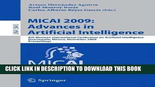 [Read PDF] MICAI 2009: Advances in Artificial Intelligence: 8th Mexican International Conference