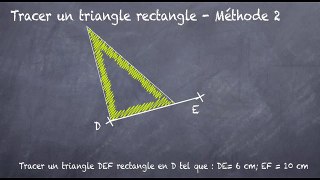6ème Les polygones Triangles rectangles et construction Méthode 2
