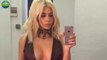 Kim Kardashian Shows Ample CLEAVAGE In Plunging Dress