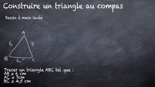 6ème Les polygones Construire un triangle au compas