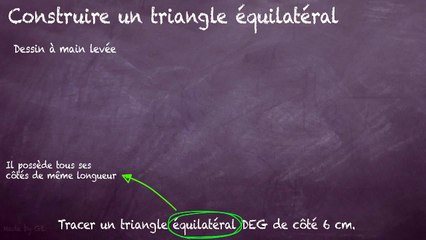 6ème Les polygones Construire un triangle équilatéral