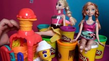 Anna and Elsa Play-doh Elsa Eats Too Much Ice Cream! Hasbro Play-Doh Town Ice Cream Truck Toy Frozen