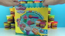 Play doh Ice Cream Popsicles Sundaes Playdough Scoops n Treats Ultimate Rainbow DIY How To