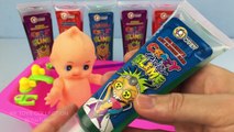 Baby Doll Bath In Crazy Candy SLIME Pretend Play