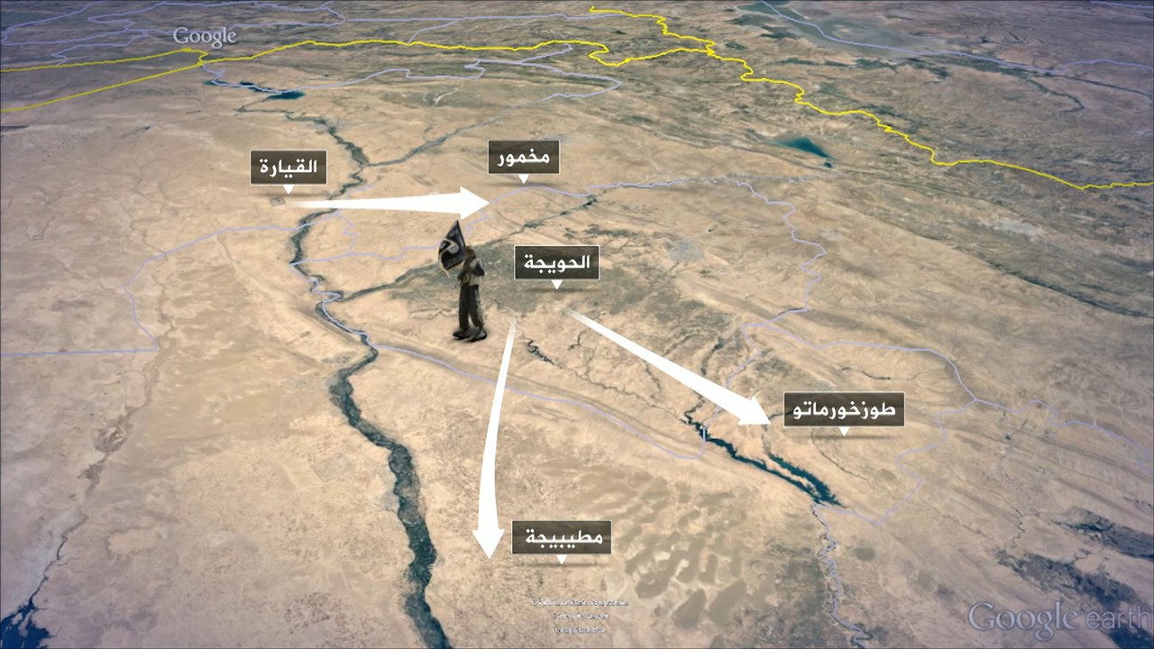 خريطة المعارك بين القوات العراقية وتنظيم الدولة