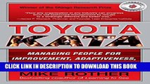 [PDF] Toyota Kata: Managing People for Improvement, Adaptiveness and Superior Results Popular Online