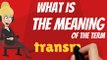 What is TRANSMITTER? What does TRANSMITTER mean? TRANSMITTER meaning, definition, explanation & pronunciation