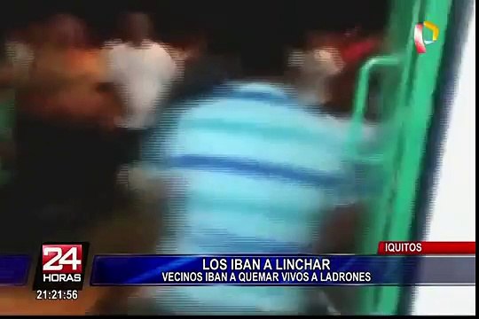 Iquitos: vecinos casi queman vivos a presuntos ladrones