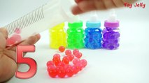 Learn Colors, Numbers 1 to 10 and How To Make Colors ORBEEZ! Giant Syringer Toy Jelly monster