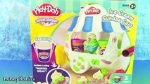 PLAY-DOH Sweet Shoppe Ice Cream Sundae Cart Ice Screamer Truck Toy Review Box Open by HobbyKidsTV