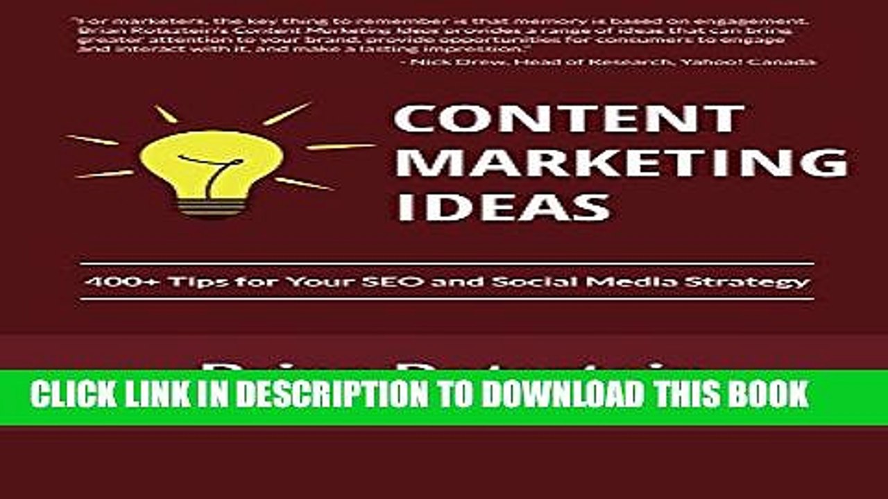 [PDF] Content Marketing Ideas: 400+ Tips for Your SEO and Social Media Strategy Popular Online