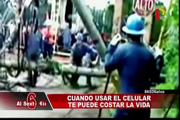 Casi pierden la vida por distraerse con sus teléfonos móviles