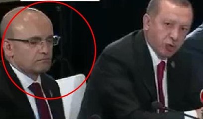 Erdoğan konuştu, Mehmet Şimşek uyudu