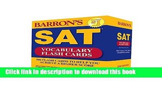 Read Barron s SAT Vocabulary Flash Cards, 2nd Edition: 500 Flash Cards to Help You Achieve a