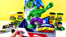 Marvel The Avengers Episodes! Jumbo Play Doh Surprise Eggs Opening Toys Hulk Iron Man Thor