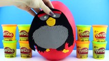 Giant Angry Birds Bomb Play Doh Egg - The Angry Birds Movie Toys Mystery Toys