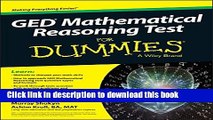 PDF GED Mathematical Reasoning Test For Dummies  PDF Free