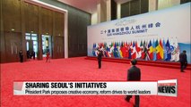 President Park proposes creative economy, reforms for innovative economy