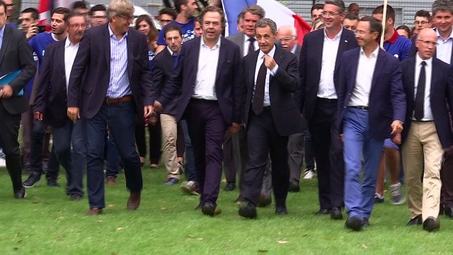 Arrivée de Nicolas Sarkozy à la Baule