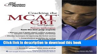 Read Cracking the MCAT CBT, 2nd Edition (Graduate School Test Preparation)  Ebook Free