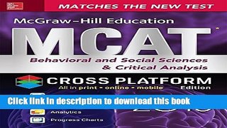 Read McGraw-Hill Education MCAT Behavioral and Social Sciences   Critical Analysis 2015,