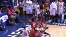 Jerwin Gaco flops, gets fouled and scores a freethrow