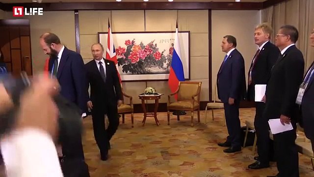 Встреча Владимира Путина и Терезы Мэй в Китае на форуме G20