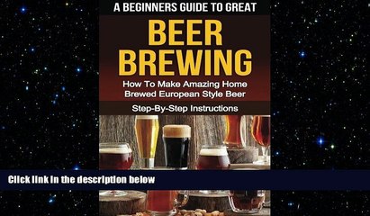 behold  A Beginner s Guide to Great BEER BREWING: How To Make Amazing Home Brewed European Style