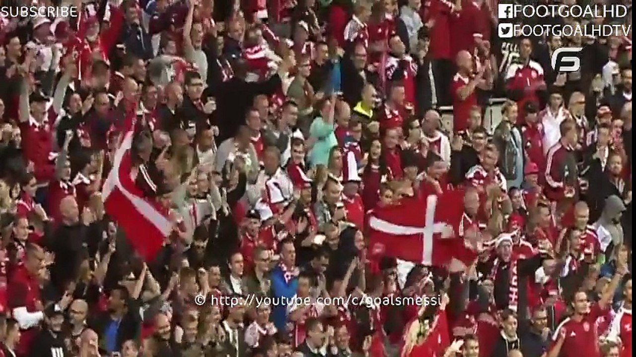 Christian Eriksen Goal ~ Denmark vs Armenia 1-0 ~ 04 9 2016 [Elimination Russia 2018]