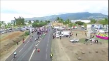 Crazy Fan Intentionally Moves Fence So That Cyclist Crash Into it!