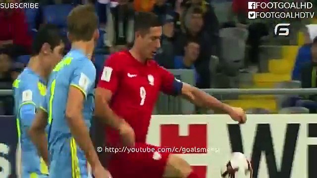 Robert Lewandowski Goal ~ Kazakhstan vs Poland 0-2 ~ [Elimination Russia 2018] 04.09.2016 HD