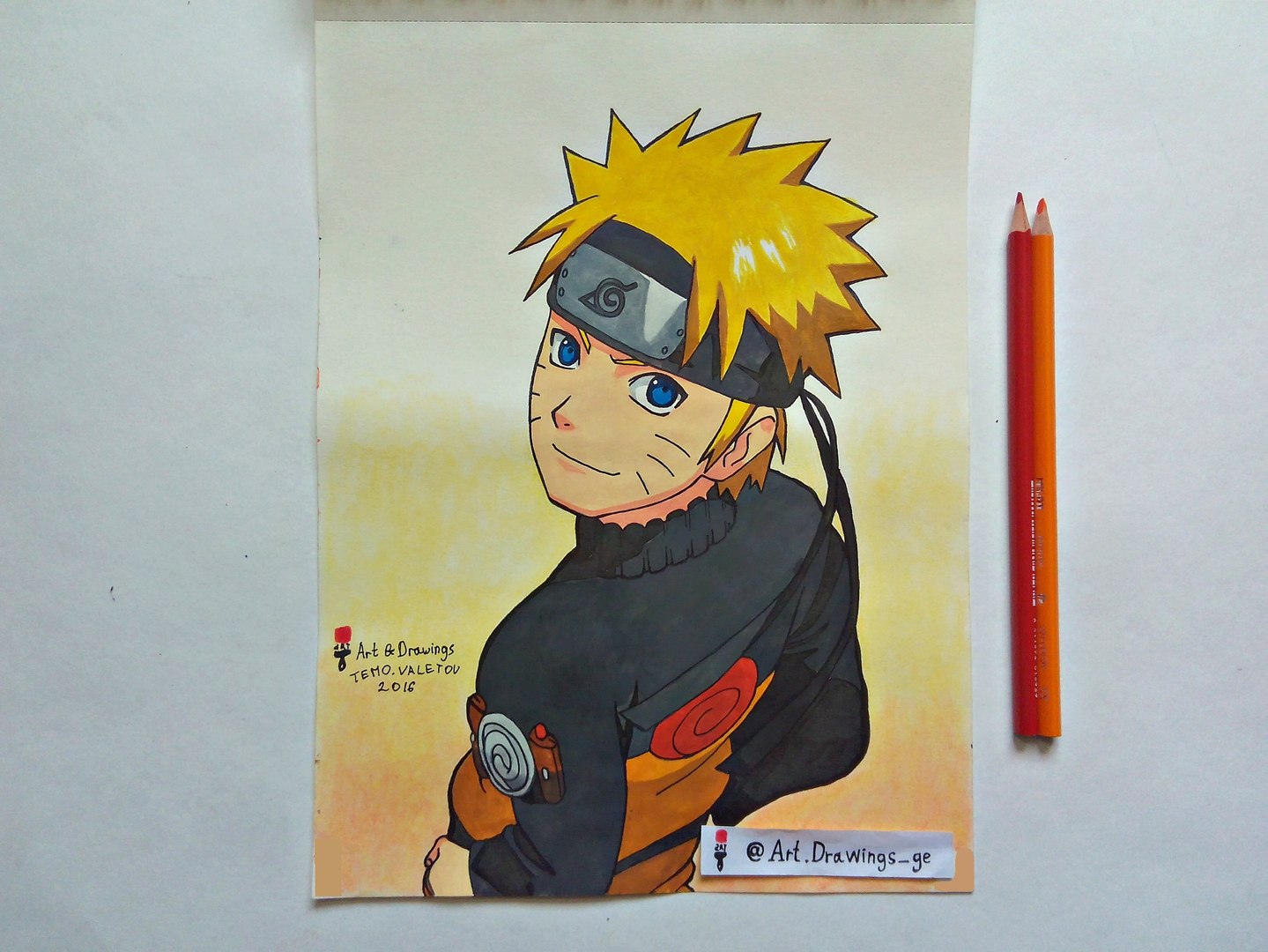 ⁣Speed Drawing Anime Naruto Uzumaki  / Рисую Аниме Наруто Узумаки / アニメうずまきナルトドローイング / (Art & Dra