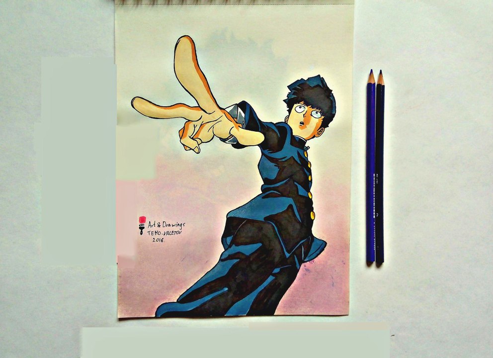 Speed Drawing Anime Mob Psycho 100  / Рисую Аниме Моб Психо 100 / アニメモブサイコ100ドローイング / (Art & Drawings)