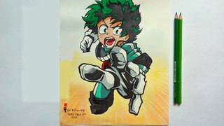 Speed Drawing Anime Boku no Hero Academia Izuku Midoriya  / Рисую Аниме Моя геройская академия Изуку / アニメ