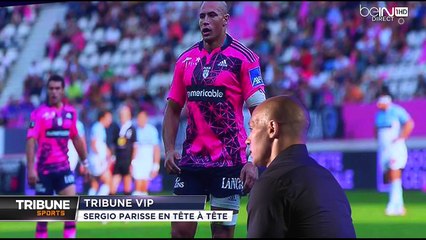 Tribune VIP avec Sergio Parisse