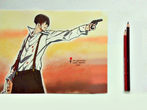 Speed Drawing Anime 91 Days Avilo / Рисую Аниме 91 день Авило / アニメ91デイズアヴィリオドローイング / (Art & Drawings)