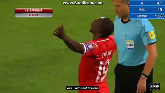 1-1 Alfred Effiong Goal HD - Malta 1-1 Scotland - WC Qualification Europe - 04.09.2016 HD