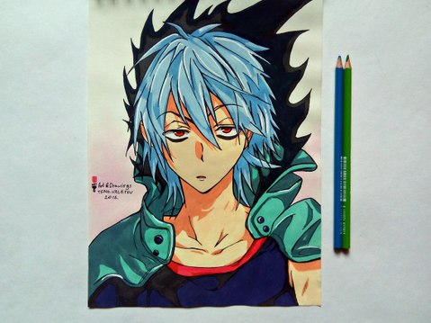Speed Drawing Anime Servamp Kuro / Рисую Аниме Сервамп Куро / アニメサーヴァンプクロドローイング / (Art & Drawings)