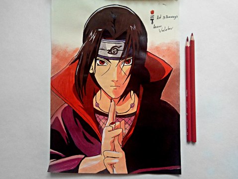 Speed Drawing Anime Itachi Uchiha / Рисую Аниме Итачи Учиха / アニメうちは イタチドローイング / (Art & Drawings)