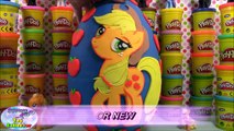 MY LITTLE PONY GIANT Play Doh Surprise Egg APPLE JACK - Surprise Egg and Toy Collector SETC
