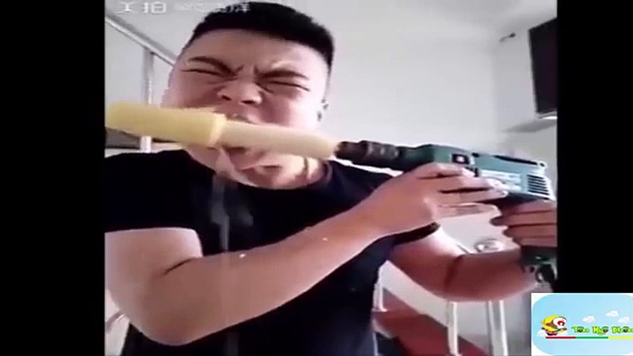 Funny eating corn