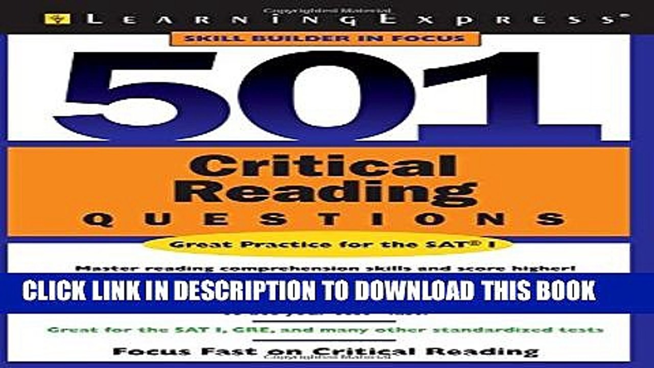 [PDF] 501 Critical Reading Questions (501 Series) Full Colection