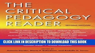 [PDF] The Critical Pedagogy Reader: Second Edition Popular Online