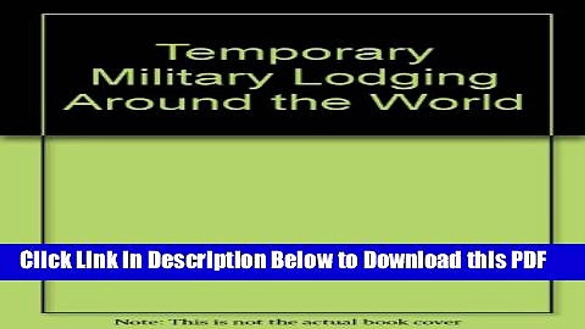 ⁣[Read] Temporary Military Lodging Around the World Popular Online