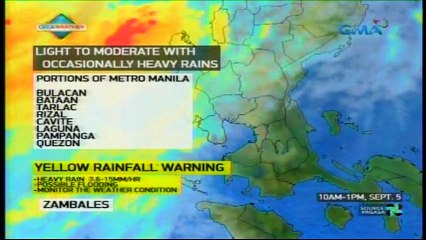 GMA News Update - September 5, 2016 [Morning Edition]